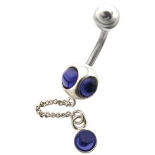 Piercing mit Cabouchon Steinen und
