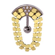 Bauchnabelpiercing mit Aluminium Behang