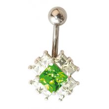 Bauchnabelpiercing mit Kristall Kreuz