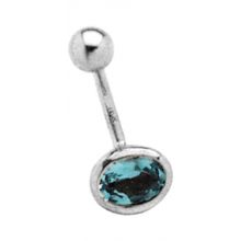 Bauchnabelpiercing mit Silber Design