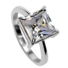Ring aus Sterling Silber mit eckigem Zirkonia