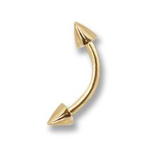 14 Karat Mini Banane mit Schraubspitzen