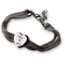 Armband mit Gravur aus Edelstahl, dreireihig