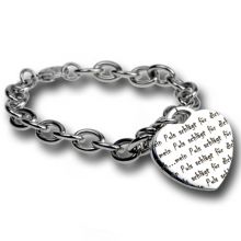 Armband Edelstahl, mit grossem Herz-Anhänger