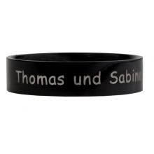 Stahlring schwarz mit Außenlasergravur 8mm