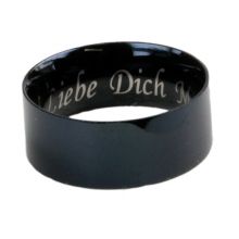 Stahlring PVD beschichtet mit Innenlasergravur 8mm