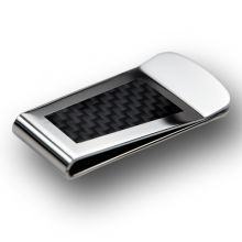 Edelstahl Geldklammer Black Carbon