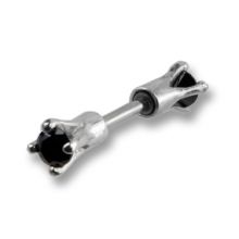TIP Ohrschmuck Barbell  1.2x6mm mit zwei klaren Sw