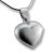 Herzförmiges Medaillon aus mattiertem 925 Silber
