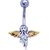Nabelpiercing Engel aus Stahl und Silber