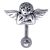Nabelpiercing Engel aus Stahl und Silber