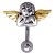Nabelpiercing Engel aus Stahl und Silber