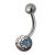 Piercing mit Blüten Design und Swarovski Kristallen
