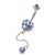 Piercing mit Swarovski Kristallen