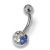 Piercing mit Swarovski Kristallen