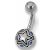 Piercing mit Swarovski Kristallen