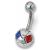 Piercing mit quadratischen und runden Swarovski Kristallen