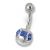 Piercing mit quadratischen und runden Swarovski Kristallen