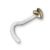 Bioplast Nasenstecker mit 18Karat Gold Design