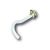Bioplast Nasenstecker mit 18Karat Gold Design