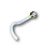 Bioplast Nasenstecker mit 18Karat Gold Design