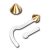 Bioplast Nasenstecker mit 18Karat Gold Design
