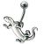 Bauchnabelpiercing mit Echsen Design