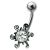Bauchnabelpiercing mit Silber Design
