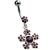 Bauchnabelpiercing Schneeflocke