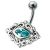 Bauchnabelpiercing mit Silber Design