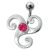 Stahl Bauchnabelpiercing mit Windmühlendesign und Swarovski