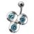 Bauchnabelpiercing mit Silber Design
