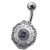 Bauchnabelpiercing mit Silber Design