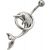 Stahl Bauchnabelpiercing mit Delfin Design