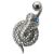Stahl Bauchnabelpiercing mit einem Kobra Design