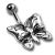 Stahlpiercing mit Schmetterling Design