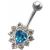Bauchnabelpiercing mit Kristall Design