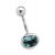 Bauchnabelpiercing mit Silber Design