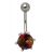 Bauchnabelpiercing mit einem Multi-Color Kristall