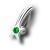 Bauchnabelpiercing mit 925 Silber Design und Swarovski