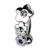Bauchnabelpiercing mit 925 Silber Design und Swarovski