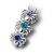 Bauchnabelpiercing mit 925 Silber Design und Swarovski