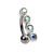 Titan Bauchnabelpiercing mit Swarovski Kristallen