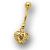 14 Karat Piercing mit Herz