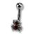 Bauchanbelpiercing mit Mini-Spinnen Design und Kristallen