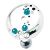 Bauchnabelstecker Chirurgenstahl - Design rund 925 Sterling Silber
