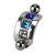 Bauchnabelstecker Chirurgenstahl Banane - Schild 925 Sterling Silber