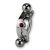 Bauchnabelstecker Chirurgenstahl Banane - Schild 925 Sterling Silber