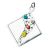 Kettenanhänger 925 Sterling Silber - Quadrat mit Perlen