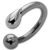 Front Circular Chirurgenstahl - Tropfen Sterling Silber